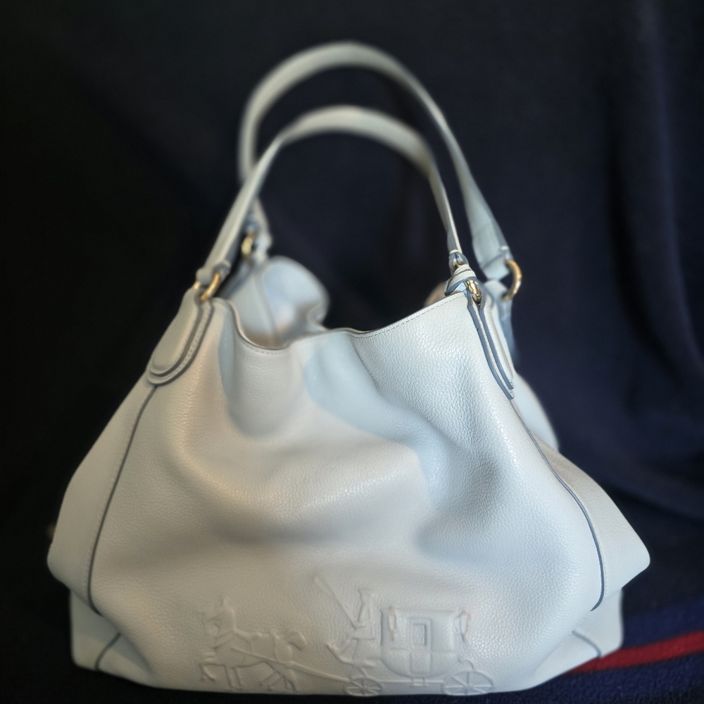 Elegant Light Blue Women's Coach Bag